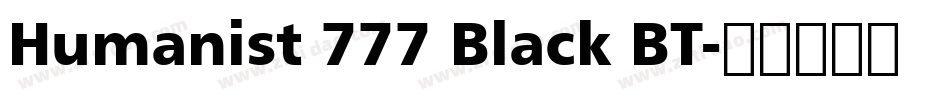 Humanist 777 Black BT字体转换